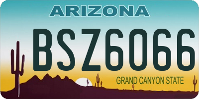 AZ license plate BSZ6066