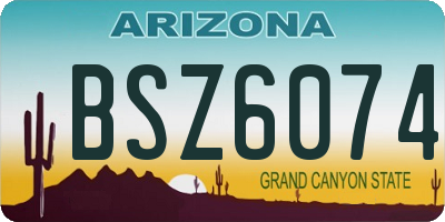 AZ license plate BSZ6074