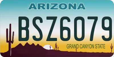 AZ license plate BSZ6079