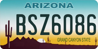 AZ license plate BSZ6086