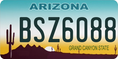 AZ license plate BSZ6088