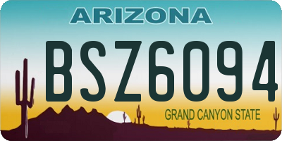 AZ license plate BSZ6094