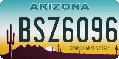 AZ license plate BSZ6096