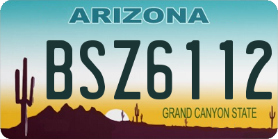 AZ license plate BSZ6112