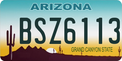 AZ license plate BSZ6113