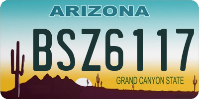 AZ license plate BSZ6117