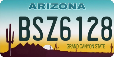 AZ license plate BSZ6128