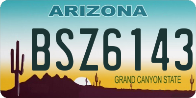 AZ license plate BSZ6143