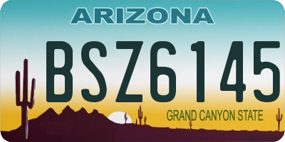 AZ license plate BSZ6145