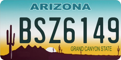 AZ license plate BSZ6149