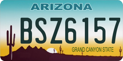 AZ license plate BSZ6157