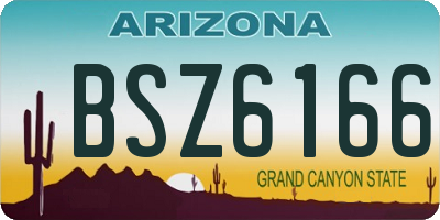 AZ license plate BSZ6166