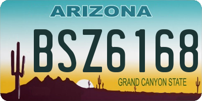 AZ license plate BSZ6168