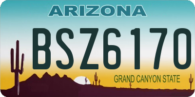 AZ license plate BSZ6170