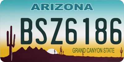 AZ license plate BSZ6186