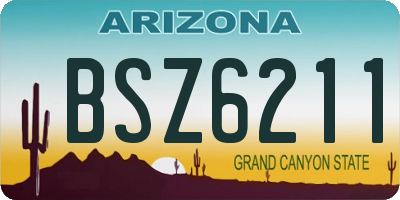 AZ license plate BSZ6211