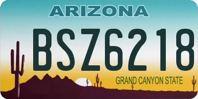 AZ license plate BSZ6218