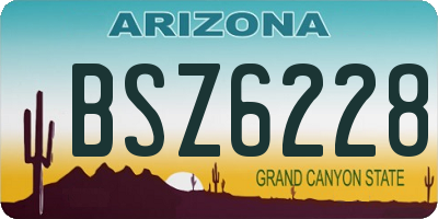 AZ license plate BSZ6228