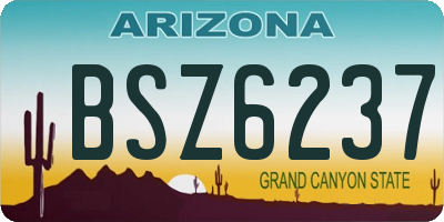 AZ license plate BSZ6237