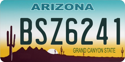 AZ license plate BSZ6241