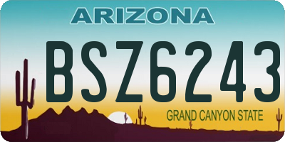 AZ license plate BSZ6243