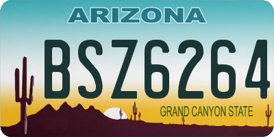 AZ license plate BSZ6264