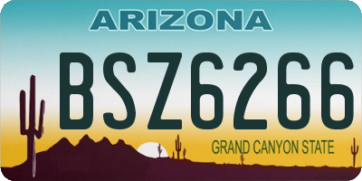 AZ license plate BSZ6266