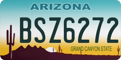 AZ license plate BSZ6272