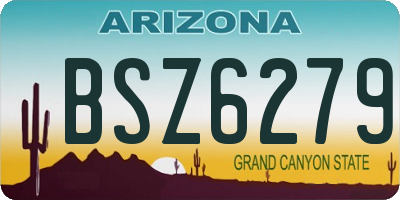 AZ license plate BSZ6279