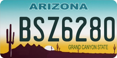 AZ license plate BSZ6280