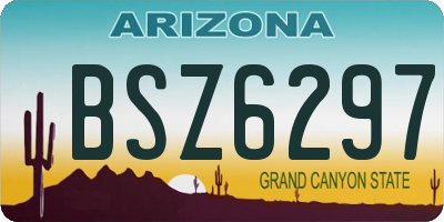 AZ license plate BSZ6297