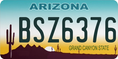 AZ license plate BSZ6376