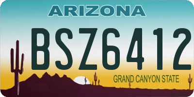 AZ license plate BSZ6412