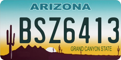 AZ license plate BSZ6413