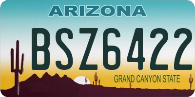 AZ license plate BSZ6422