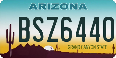 AZ license plate BSZ6440