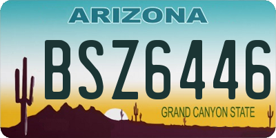 AZ license plate BSZ6446