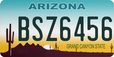 AZ license plate BSZ6456