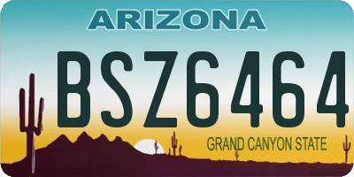 AZ license plate BSZ6464