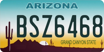 AZ license plate BSZ6468