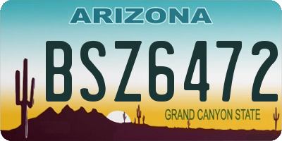 AZ license plate BSZ6472