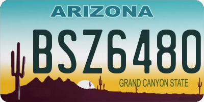 AZ license plate BSZ6480