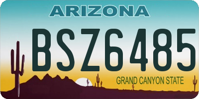 AZ license plate BSZ6485