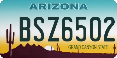 AZ license plate BSZ6502