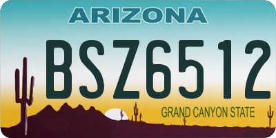 AZ license plate BSZ6512