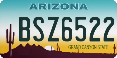 AZ license plate BSZ6522