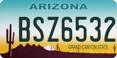 AZ license plate BSZ6532