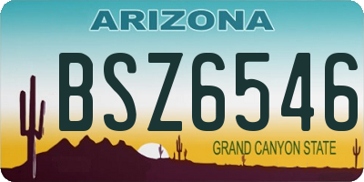 AZ license plate BSZ6546