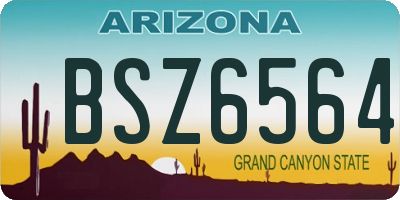 AZ license plate BSZ6564