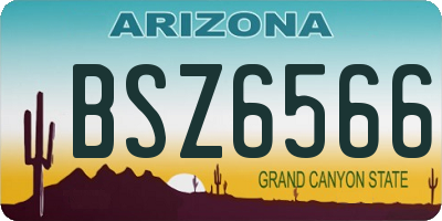 AZ license plate BSZ6566